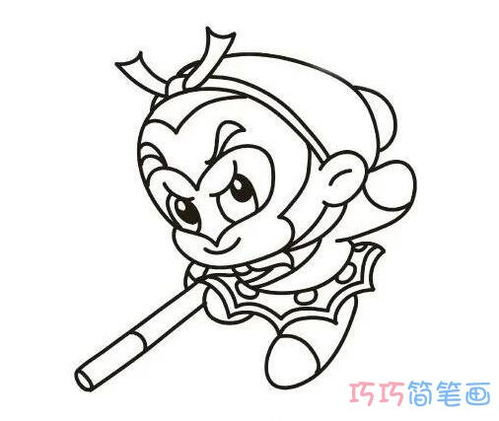 孙悟空简笔画图片，孙悟空简笔画图片颜色