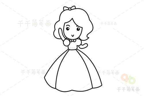 白雪公主的简笔画怎么画?