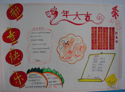 新年快乐的手抄报怎么画