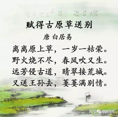 赋得古原草送别古诗带拼音