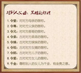 令尊令堂是什么