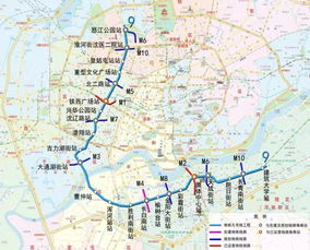 杭州9号线地铁站点线路图