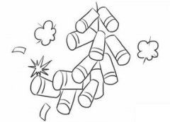 春节鞭炮的画法