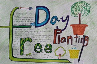 植树节简笔画儿童画