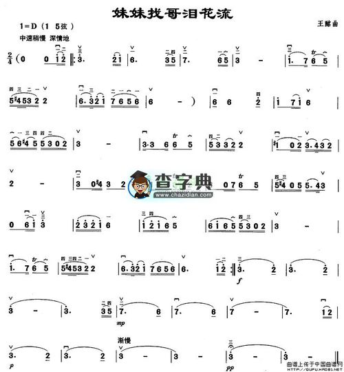 妹妹找哥泪花流简谱