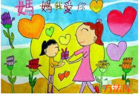 母亲节送给妈妈的一幅画怎么画
