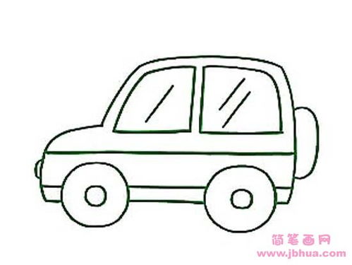 吉普车简笔画:怎么画吉普车