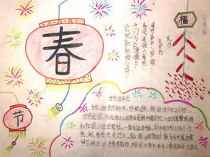 小学一年级过春节的手抄报 小学一年级手抄报