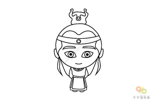 师徒四人简笔画带颜色