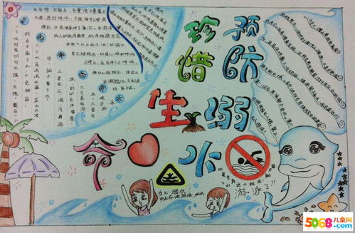 最简单的珍爱生命预防溺水手抄报 预防溺水手抄报