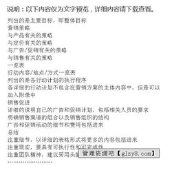销售计划怎么写