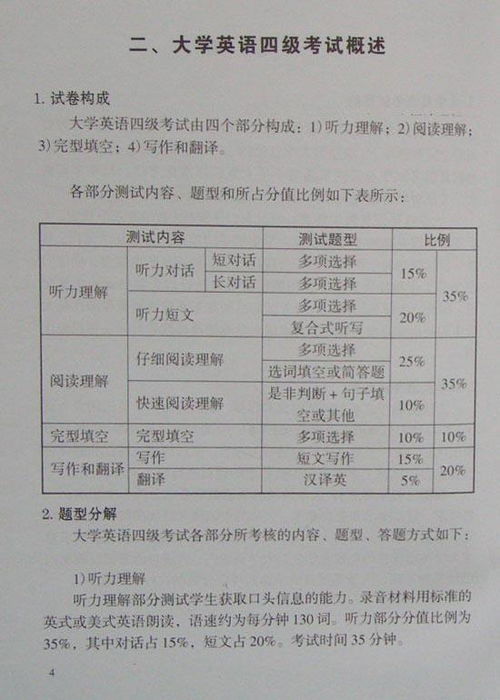 四级英语多少分算过