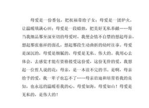 关于母爱的句子和段落