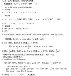 七年级寒假作业答案2023【数学】