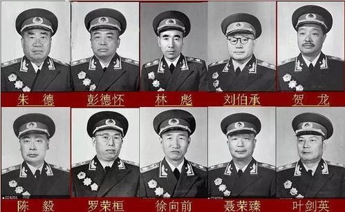 十大元帅的正确顺序