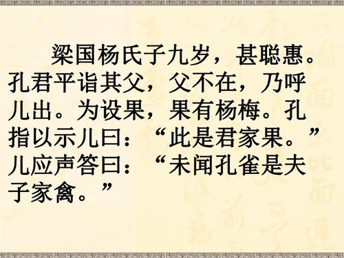 杨氏之子翻译，杨氏之子翻译视频动画