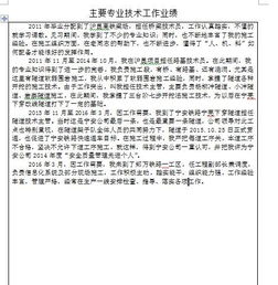 主要专业技术工作业绩怎么写，任职前主要专业技术工作业绩怎么写