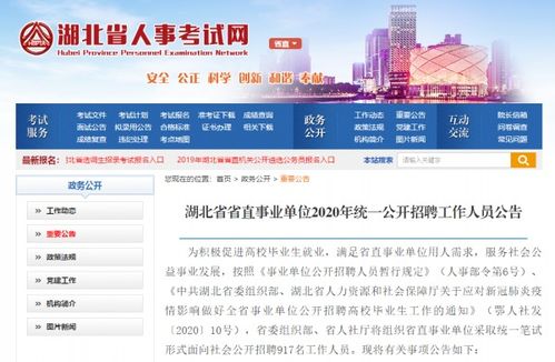 湖北事业单位报名时间