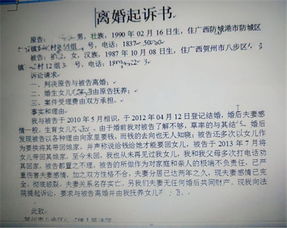 离婚起诉书怎么写女方样板