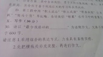 最感人的作文
