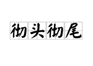 彻头彻尾的意思