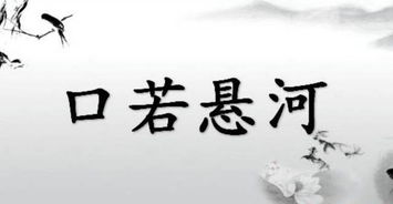口若悬河的意思
