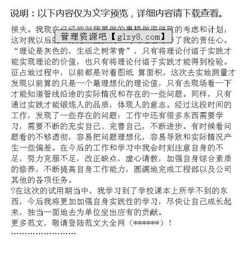 大学生实习评语