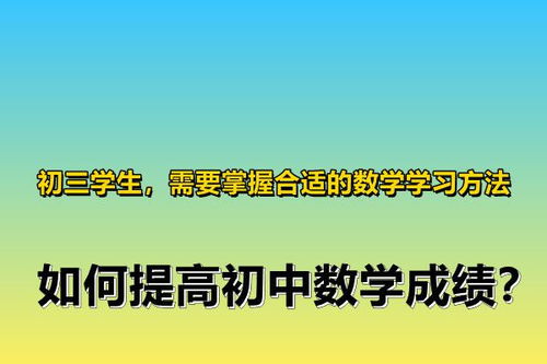 怎样提高初三的数学，怎样提高初三的数学能力