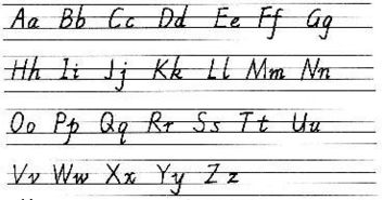 26字母表大小写，26字母表大小写四线格
