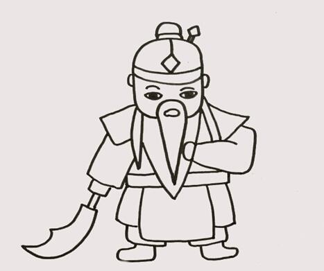关羽简笔画怎么画