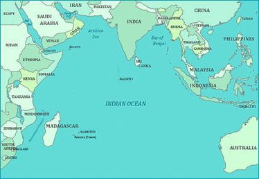 印度洋，印度洋地图