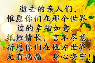 哀思亲人天堂寄语，哀思亲人天堂寄语图片