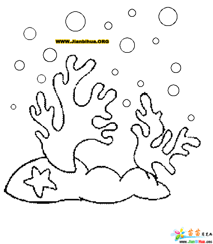 海简笔画，海简笔画图片
