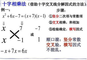 十字相乘法口诀图解
