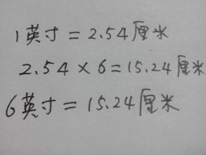6英寸等于多少寸?等于多少厘米?