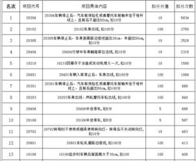 科目三扣分项