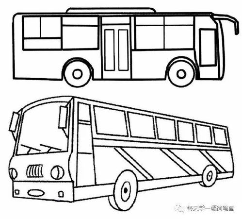 公交车简笔画怎么画 公交车的简笔画步骤图解教程