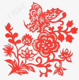 蝴蝶剪纸图案画法，蝴蝶剪纸图案画法半边