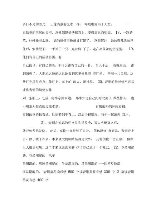 好词好句好段摘抄大全