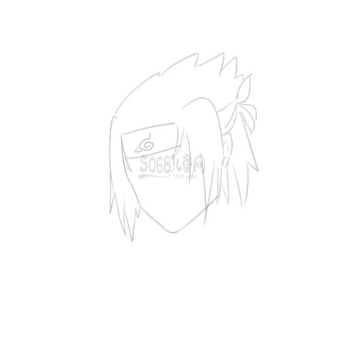 火影忍者怎么画佐助