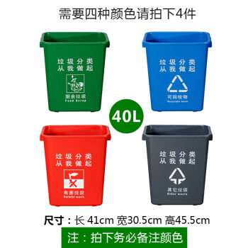 四种垃圾桶的标志是什么?