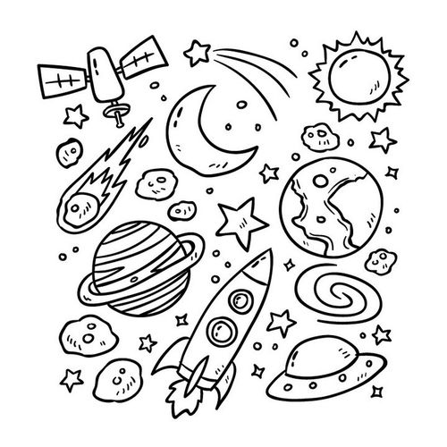 行星简笔画，行星简笔画颜色