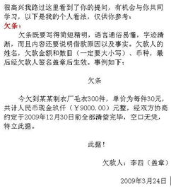 欠条怎么打