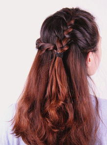 彩绳编头发图片步骤