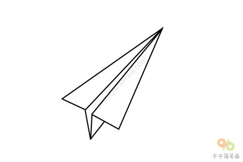 纸飞机简笔画画法步骤