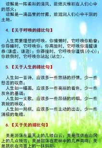 排比句有哪些句子10字