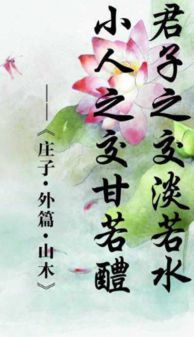 君子之交淡若水,小人之交甘若醴;君子淡以亲,小人甘以绝。是什么