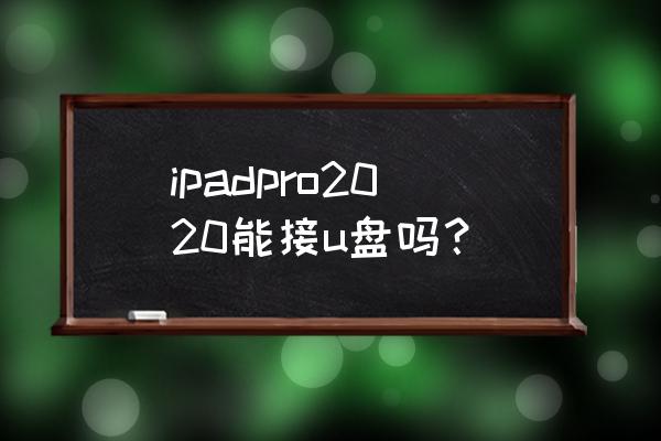 ipadpro11寸能用u盘吗 ipadpro2020能接u盘吗? ipadpro11寸能用u盘吗 ipadpro2020能接u盘吗?