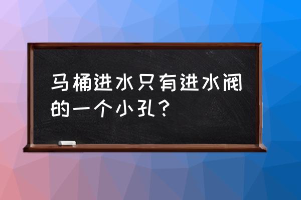 什么牌子马桶进水阀好 马桶进水只有进水阀的一个小孔？