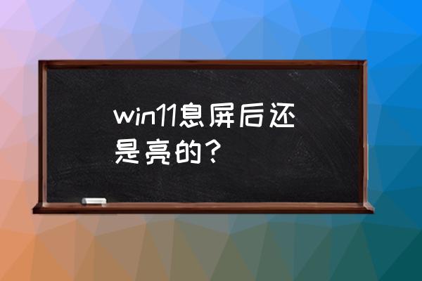 win11电脑怎么一直亮屏不锁屏 win11息屏后还是亮的? win11电脑怎么一直亮屏不锁屏 win11息屏后还是亮的?